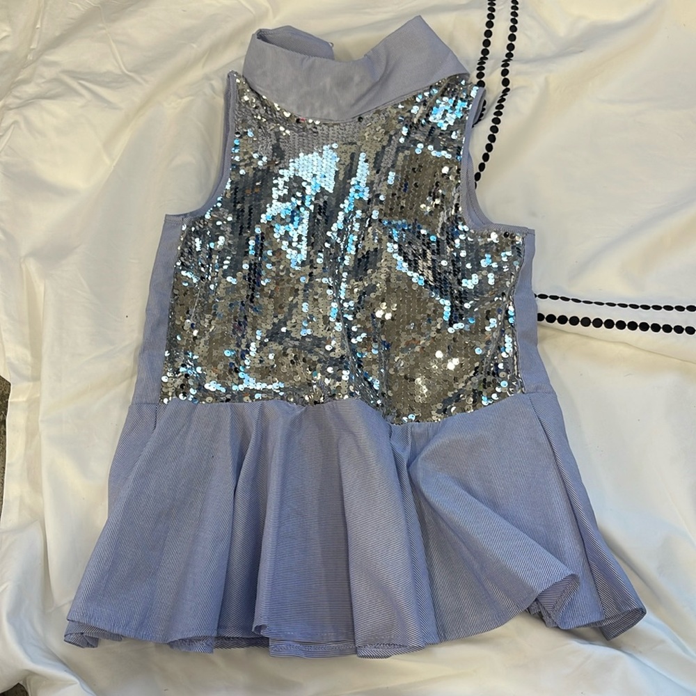 Zara peplum top‎ with sequin size m G3